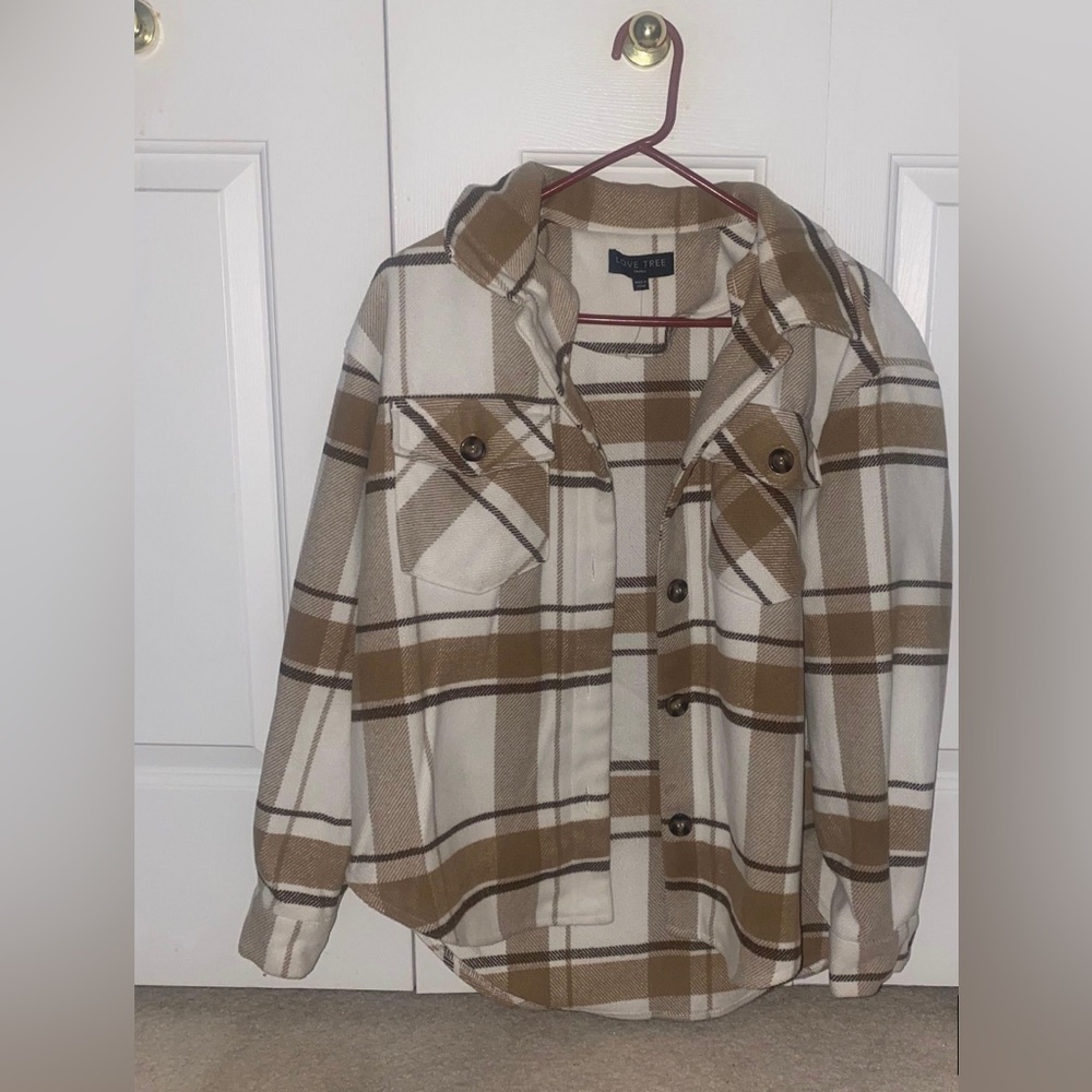 Love Tree Brand Flannel Shacket